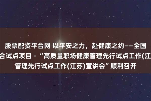 股票配资平台网 以平安之力，赴健康之约——全国防控重大慢病创新融合试点项目－“高质量职场健康管理先行试点工作(江苏)宣讲会”顺利召开